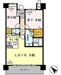 ロイヤルパークス豊洲 2LDKの間取図画像