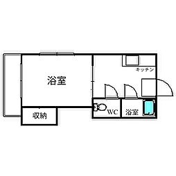 キューブグランデ 1DKの間取図画像