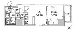 S-RESIDENCE神田avance 1DKの間取図画像