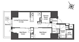 COMFORIALIV板橋 2SLDKの間取図画像