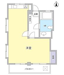 コトー高輪 ワンルームの間取図画像
