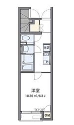 LEONEXTムーンハウス 1Kの間取図画像