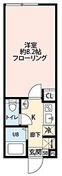 グランクオール東久留米 1Kの間取図画像