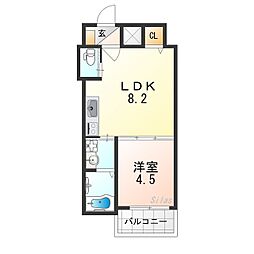 F asecia Sylvite 1LDKの間取図画像