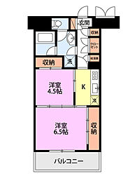 万代アーバン日東 2Kの間取図画像