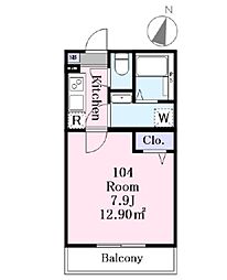J-Maison淵野辺 1Kの間取図画像