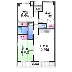 ヴィラ・セントラルパーク 3LDKの間取図画像