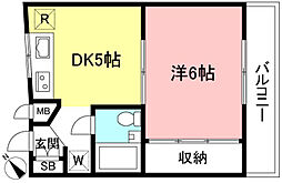 オリエントプラザ 1DKの間取図画像