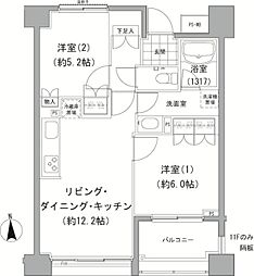 エーデル練馬 2LDKの間取図画像