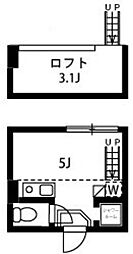 MARUZMORISHITA ワンルームの間取図画像