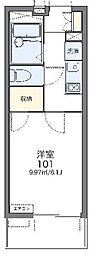 レオパレスシャローム津田沼 1Kの間取図画像