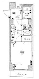 スカイコート本郷東大前壱番館 1Kの間取図画像