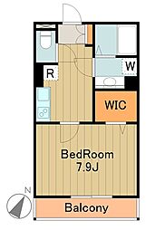 D-room堀之内 1Kの間取図画像