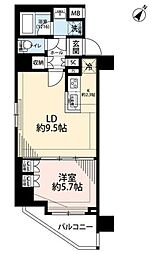 プレール・ドゥーク押上3 1LDKの間取図画像