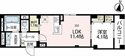 (仮称)ユアメゾン南幸町 1LDKの間取図画像