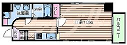 セレブコート梅田 1Kの間取図画像