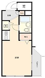 パレ・ドール八王子2 ワンルームの間取図画像
