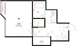 伊藤ハウス 1階1DKの間取り