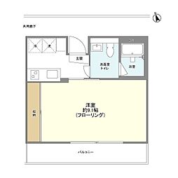 東急目黒線 武蔵小山駅 徒歩7分の賃貸アパート 3階1Kの間取り