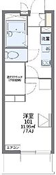 レオパレスRINA 1Kの間取図画像