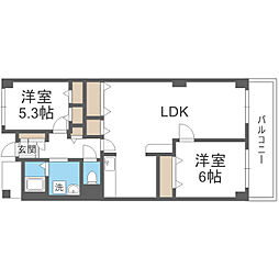 サーパス松島 2LDKの間取図画像