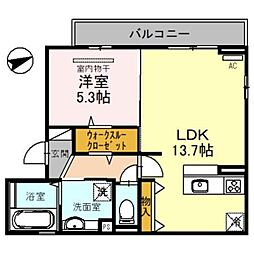 イーグル 1LDKの間取図画像