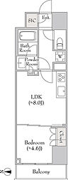 ルミーク錦糸町 1LDKの間取図画像