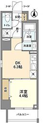 ウェルスクエア錦糸町SOUTH 1DKの間取図画像