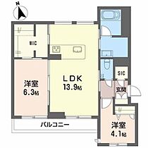 シャーメゾン帯小入口 A0202 ｜ 熊本県熊本市中央区帯山４丁目4-17（賃貸マンション2LDK・2階・64.26㎡） その2