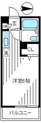 メゾン中央 ワンルームの間取図画像