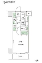 スタイリオ蒲田2 1Kの間取図画像