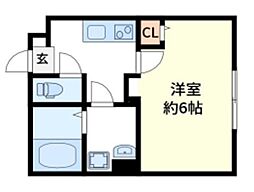 Park Avenue 城北中央公園 3階1Kの間取り