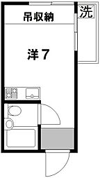 ホワイトハイム ワンルームの間取図画像