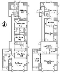 プライムスクェアシティ 12階6SLDKの間取り