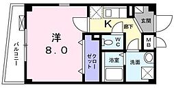 シテセレスト東砂 1Kの間取図画像