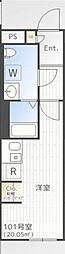 品川区戸越2丁目マンション ワンルームの間取図画像