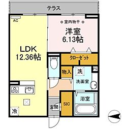 ファミユA 1LDKの間取図画像