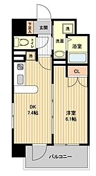 RESIDIA仙台原ノ町 1DKの間取図画像