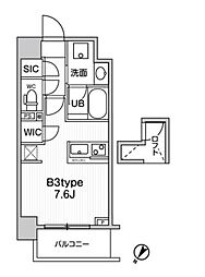 JMFResidence町田 ワンルームの間取図画像
