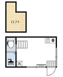 well-b薬師 ワンルームの間取図画像