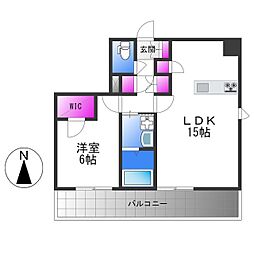 カーサフェリーチェ 1LDKの間取図画像