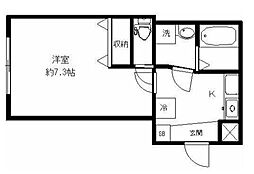 Fossette明大前 1Kの間取図画像