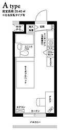グリーンヒル恵比寿 ワンルームの間取図画像