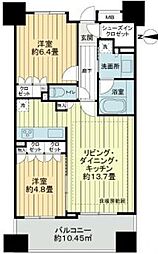 リビオ初台アリアフォート 2LDKの間取図画像