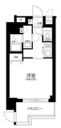プレール・ドゥーク門前仲町2 ワンルームの間取図画像