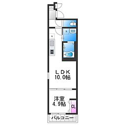 フジパレス杉本町EAST 1LDKの間取図画像
