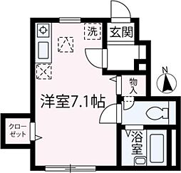 GE Nerima ワンルームの間取図画像