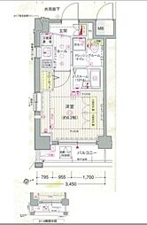 エステムプラザ品川アーバンヒルズ 1Kの間取図画像