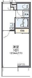 レオパレスコンフォートフレア3 1Kの間取図画像
