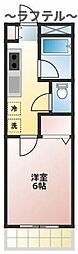 芝崎ビル 1Kの間取図画像